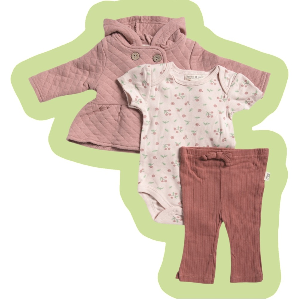 Rabbit and Bear Organic Baby 3-Piece Set
